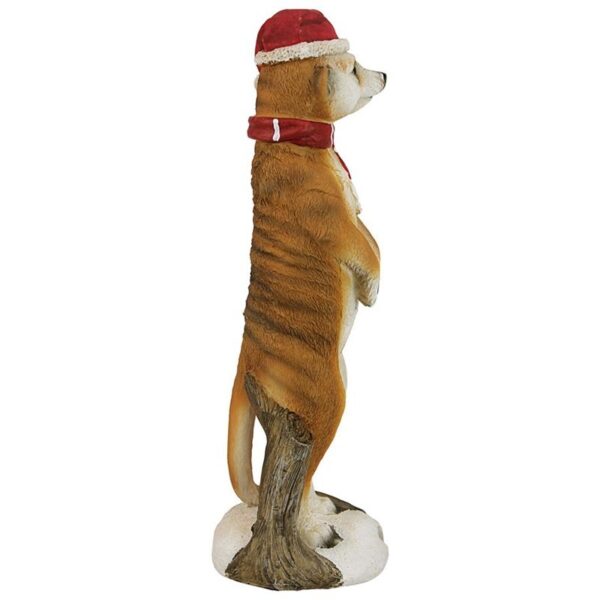 Design Toscano QL57961 6 Inch Merry Meerkat Holiday Greeter Statue