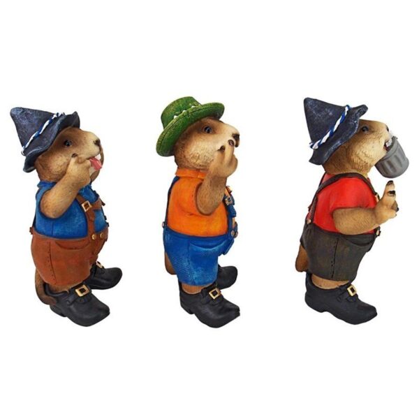 Design Toscano QL58565 4 Inch Oktoberfest Muskrats Beer Buddy Trio