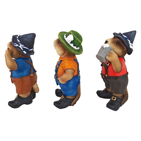 Design Toscano QL58565 4 Inch Oktoberfest Muskrats Beer Buddy Trio