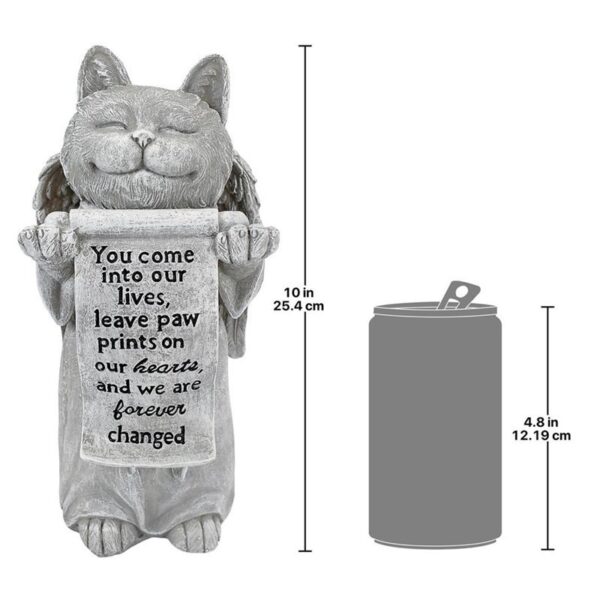 Design Toscano QL59385 5 Inch Paw Prints on Our Hearts Cat Statue