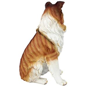 Design Toscano QL6925 10 1/2 Inch Long Haired Collie Dog Statue