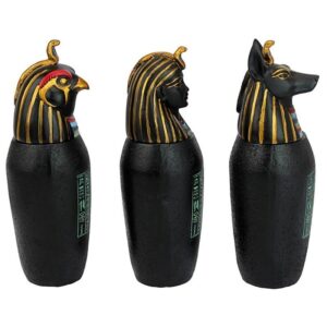 Design Toscano QL912318 2 1/2 Inch Canopic Jars of The Pharaohs Tomb, Set of 3