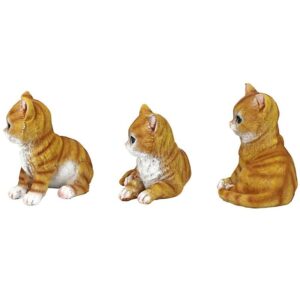 Design Toscano QM1241550 5 Inch Tabby Kitten Statues, Set of 3