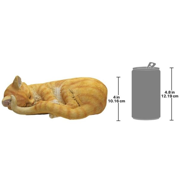 Design Toscano QM124371 8 Inch Cat Nap Sleeping Kitten Statue