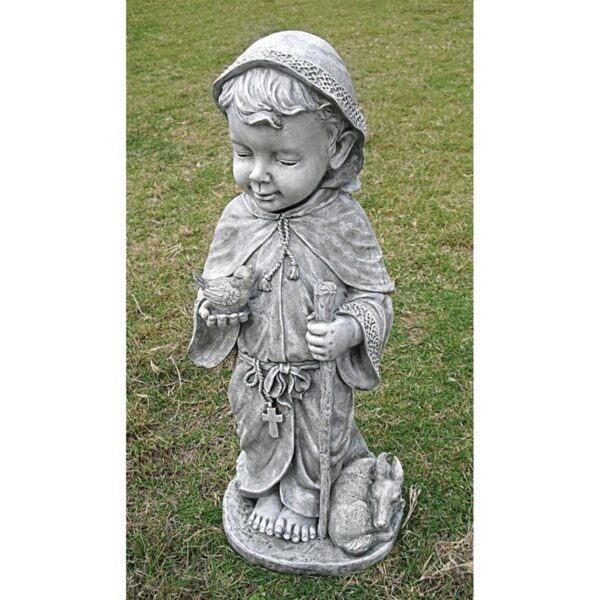 Design Toscano QM13002 7 1/2 Inch Baby St Francis Sculpture, Small