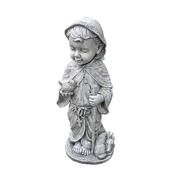 Design Toscano QM13002 7 1/2 Inch Baby St Francis Sculpture, Small