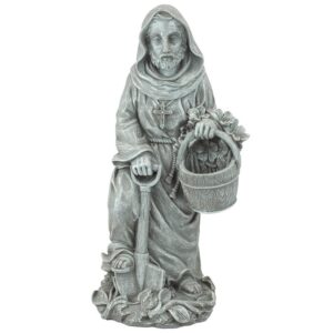 Design Toscano QM13003 7 Inch Small St Fiacre Gardeners Patron Statue