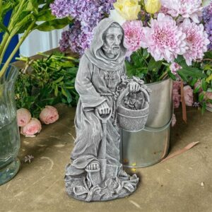 Design Toscano QM13003 7 Inch Small St Fiacre Gardeners Patron Statue