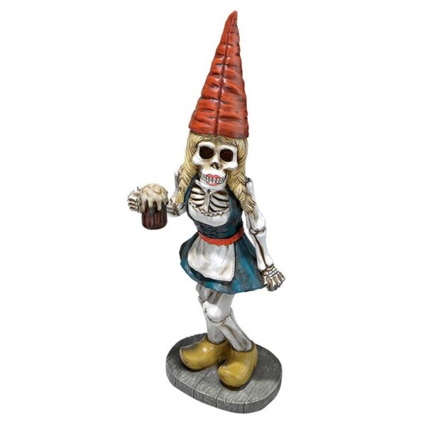 Design Toscano QM14019 6 1/2 Inch Oktoberfest Gerta Skeleton Gnome Statue