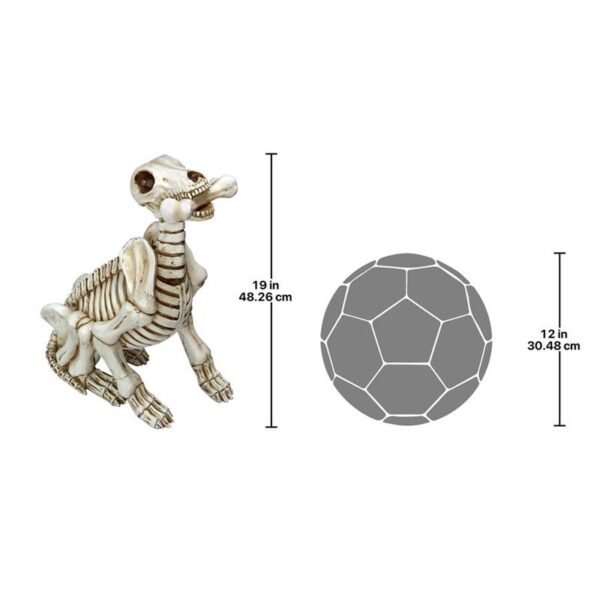 Design Toscano QM14021 9 Inch Fetch the Skeleton Dog Statue