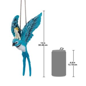 Design Toscano QM14023 6 Inch Thumbelina Fairy on Bird Hanging