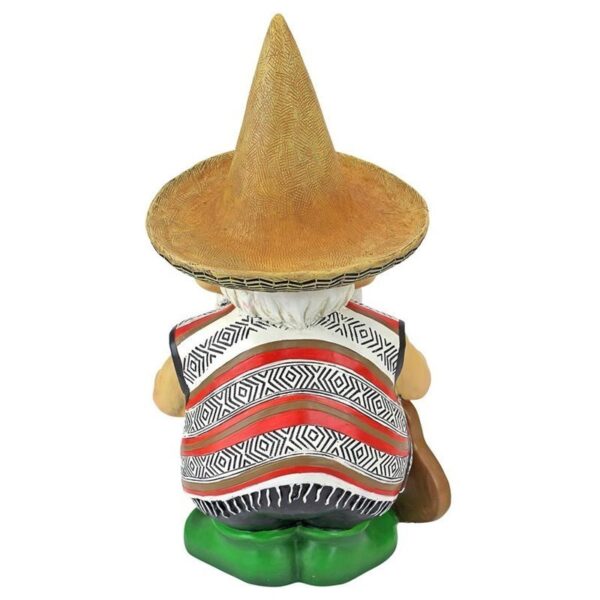 Design Toscano QM16034 6 1/2 Inch Pancho the Mariachi Garden Gnome Statue