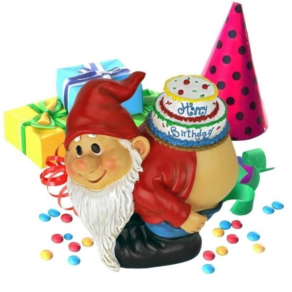 Design Toscano QM17044 7 Inch Loonie Moonie Happy Birthday Gnome