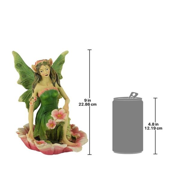 Design Toscano QM175891 7 Inch Fairy of Acorn Hollow Statue - Green