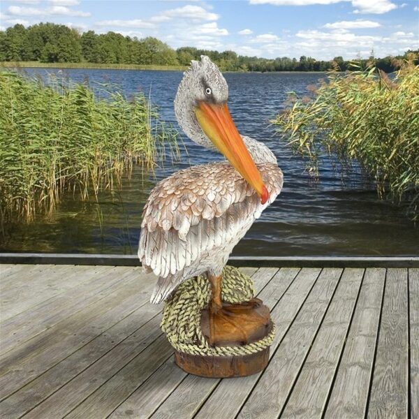 Design Toscano QM205301 7 Inch Ocean Side Pier 51 Pelican Statue