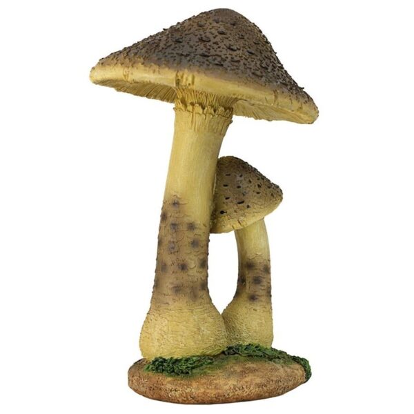 Design Toscano QM223001 7 1/2 Inch Mystic Forest Tan Mushrooms Statue