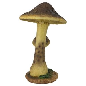 Design Toscano QM223001 7 1/2 Inch Mystic Forest Tan Mushrooms Statue