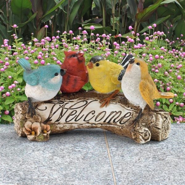 Design Toscano QM223531 10 1/2 Inch Birdy Welcome Statue