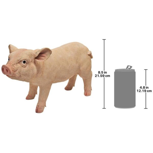 Design Toscano QM224191 6 1/2 Inch Porker the Piggy Standing Pig Statues