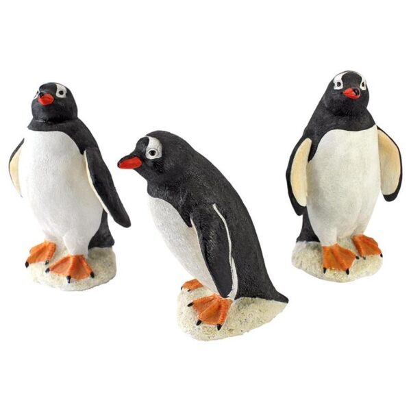 Design Toscano QM2335300 4 Inch Baby Penguin Statues, Set of 3