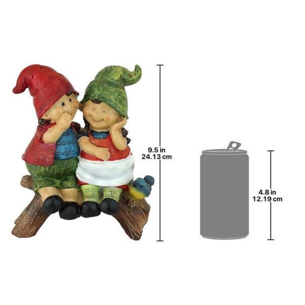 Design Toscano QM2360700 8 Inch Telling Secrets Gnome Statue