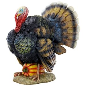 Design Toscano QM2373100 10 Inch North American Turkey Statue