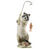 Design Toscano QM2374600 5 Inch Masked Fisherman Raccoon Statue