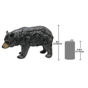 Design Toscano QM23846001 6 Inch North American Bear Walking Statue - Black