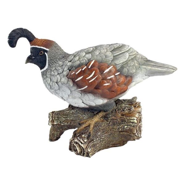 Design Toscano QM2385600 11 1/2 Inch Coco the Quail Bird Statue