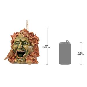 Design Toscano QM2401100 6 1/2 Inch Laughing Greenman Birdhouse Statue