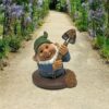 Design Toscano QM2469600 8 1/2 Inch Shoveling Sam the Garden Gnome Statue