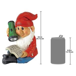 Design Toscano QM2530600 6 1/2 Inch Flashlight Freddie Solar Gnome Statue