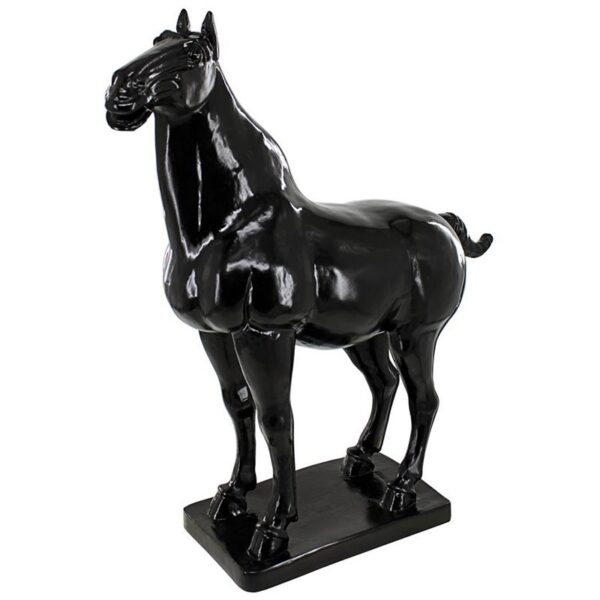 Design Toscano QM2658410 17 1/2 Inch Black Tang Horse Statue