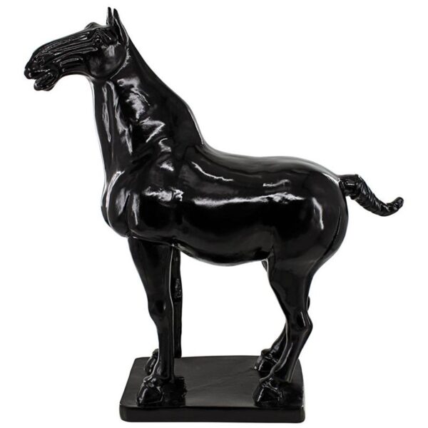 Design Toscano QM2658410 17 1/2 Inch Black Tang Horse Statue