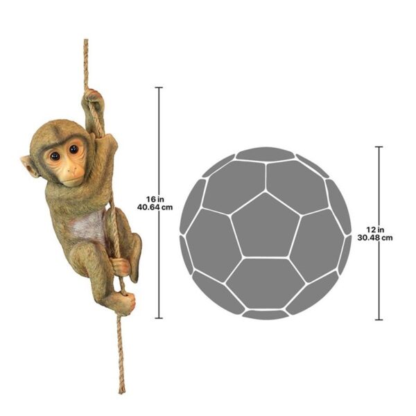 Design Toscano QM2673300 7 Inch Chico the Chimpanzee Hanging Monkey