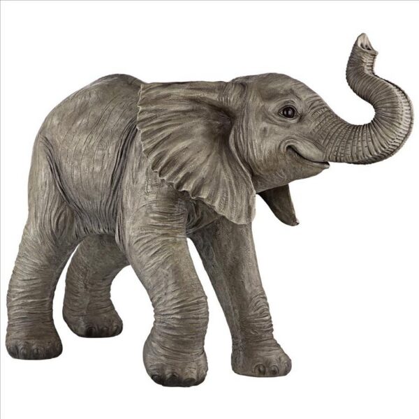 Design Toscano QM2849100 28 1/2 Inch Eshe Exuberant Elephant Garden Statue