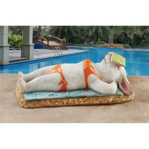 Design Toscano QM2885200 13 Inch Beach Bunny Garden Statue