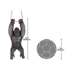 Design Toscano QM2958300 10 1/2 Inch Gorilla Hanging from Rope