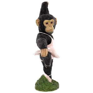 Design Toscano QM3146600 10 1/2 Inch Chimp Doing Ballet in Pink Tutu