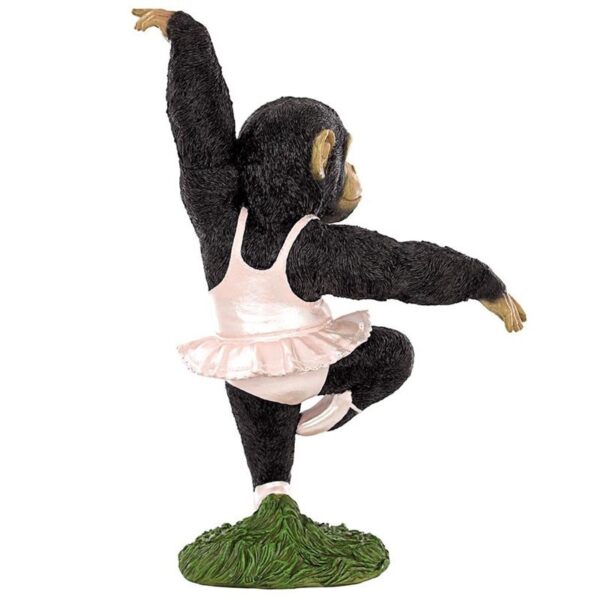 Design Toscano QM3146600 10 1/2 Inch Chimp Doing Ballet in Pink Tutu