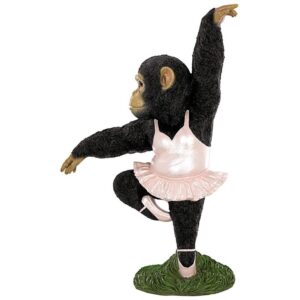 Design Toscano QM3146600 10 1/2 Inch Chimp Doing Ballet in Pink Tutu