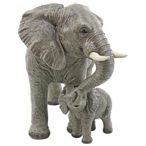 Design Toscano QM3160800 21 Inch Mama and Baby Elephant Statue