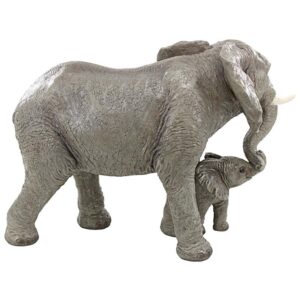 Design Toscano QM3160800 21 Inch Mama and Baby Elephant Statue