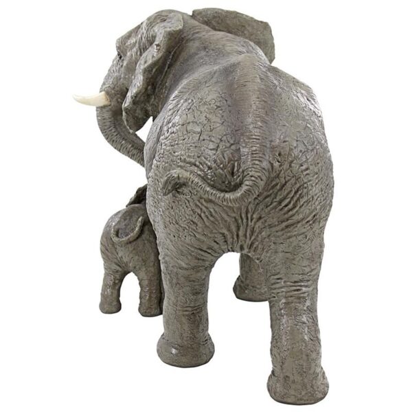 Design Toscano QM3160800 21 Inch Mama and Baby Elephant Statue