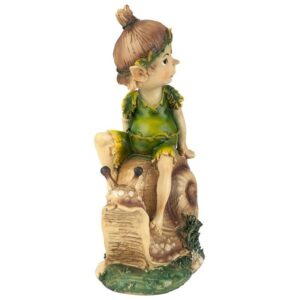 Design Toscano QM414001 6 1/2 Inch Pixie Pete Elfin Gnome Statue