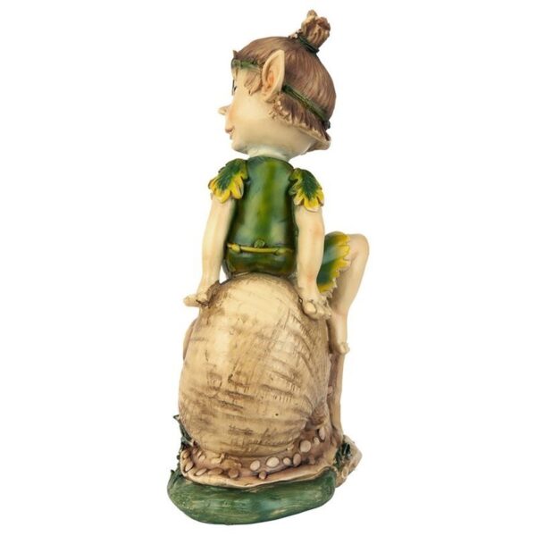 Design Toscano QM414001 6 1/2 Inch Pixie Pete Elfin Gnome Statue