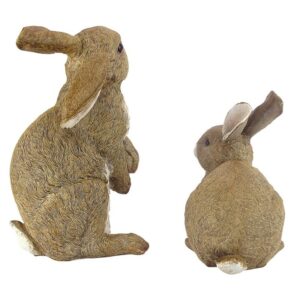 Design Toscano QM6200861 Set of Bahsful and Hopper Bunny Statues