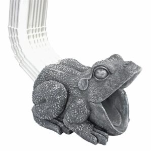 Design Toscano QM7512081 6 1/2 Inch Frog Gutter Guardian Downspout Statue