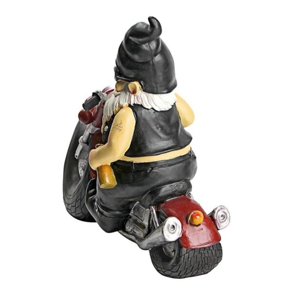 Design Toscano QM7512103 13 1/2 Inch Axle Grease the Biker Gnome Statue