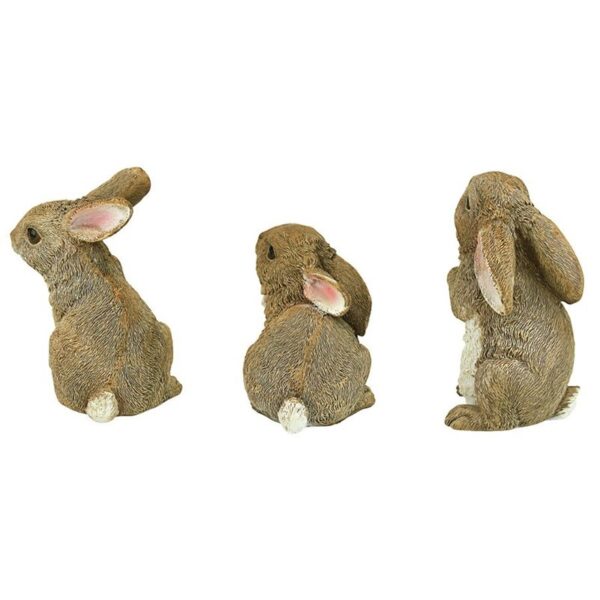 Design Toscano QM92008 3 Inch Baby Bunny Rabbit Den Statues, Set of 3